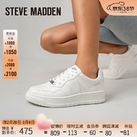 STEVE MADDEN/思美登2024春夏新款增高休闲鞋厚底小白鞋女 JUMPKICK 白色 34