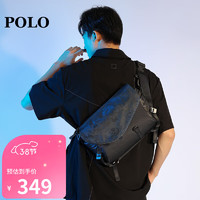 POLO单肩包男士机能风斜挎包男iPad包商务手机包运动挎包男包 迷彩黑 迷彩黑（可装10.9英寸iPad）