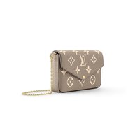 LOUIS VUITTON 23FÉLICIE 女士大象灰/奶白皮革斜挎包