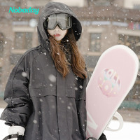 NOBADAY 滑雪服男女款冬季新款单双板防水防风专业户外滑雪衣美式