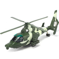 CAIPO 彩珀 金属仿真武装救护直升飞机军事模型声光回力合金战斗机男孩玩具