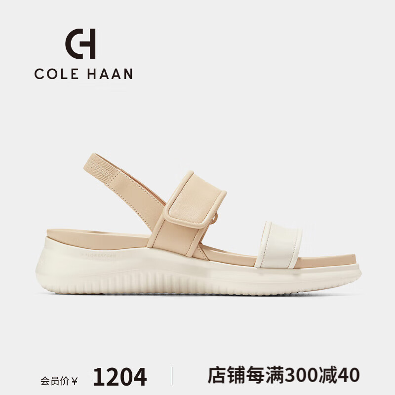 colehaan/歌涵 女士凉鞋 24年春夏时尚交叉带凉鞋沙滩鞋女W304 米色-W30423 35