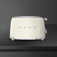 Smeg 斯麦格 意大利复古烤面包机不锈钢四片吐司机多士炉TSF03乳白色