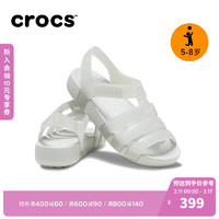 crocs卡骆驰伊莎贝拉奇趣小凉鞋男童女童休闲凉鞋209836 银色-0IC 34(205mm)