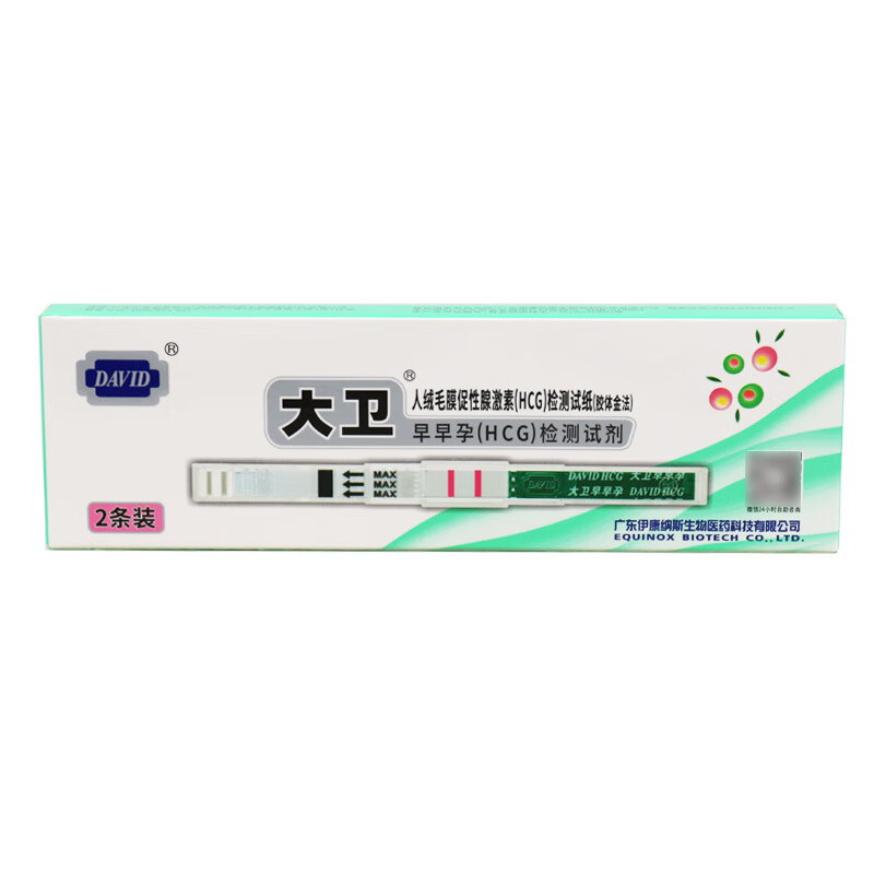 大卫 早早孕（HCG）检测试剂2条装