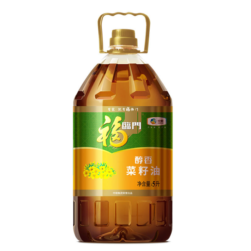 福临门 醇香菜籽油 中粮出品食用油 家用菜籽油转基因 5L*2