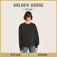 Golden Goose【亚洲限定版型】男女同款 24年春夏新款字母棉质圆领休闲卫衣 黑色 XXS码