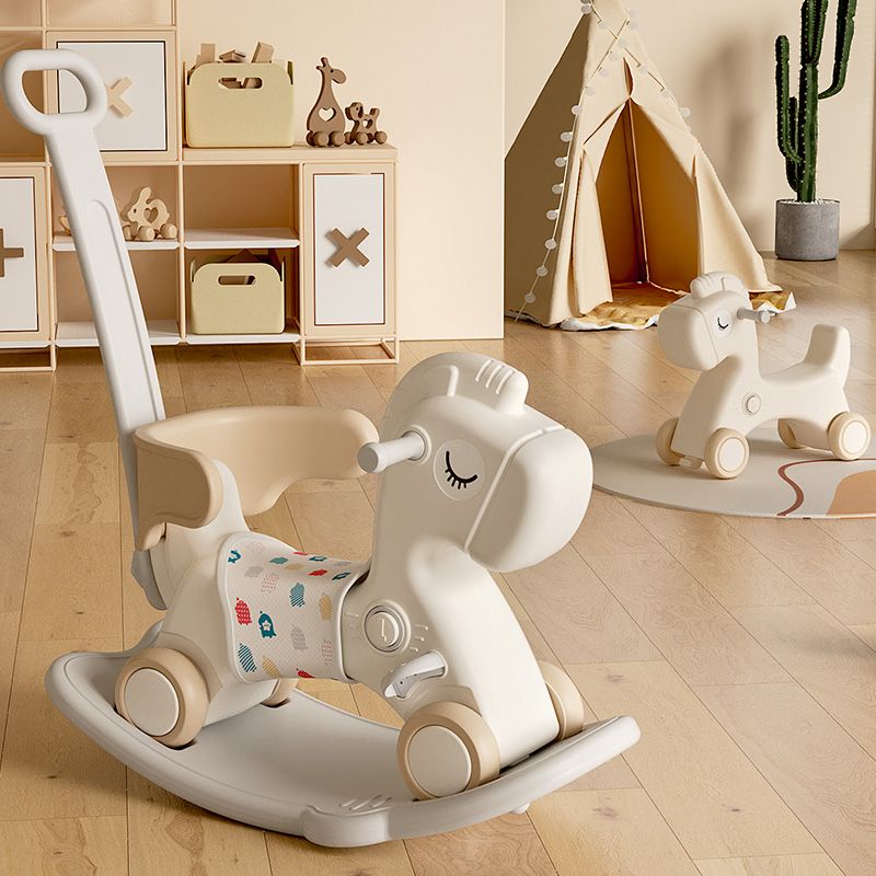 小竹玛 摇摇马木马儿童宝宝摇摇马二合一周岁礼物玩具婴儿两用防摔滑行车