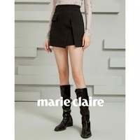 Marie Claire 嘉人 春季推荐不规则高腰短裙时尚袋盖设计百搭通勤半截裙A字裙