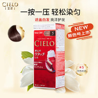 宣若（CIELO）染发霜 80g （自然棕5） 染发膏 植物配方 快速遮白 【】自然棕色5