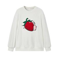 LEDIN 乐町 草莓胸前图案卫衣秋季卫衣