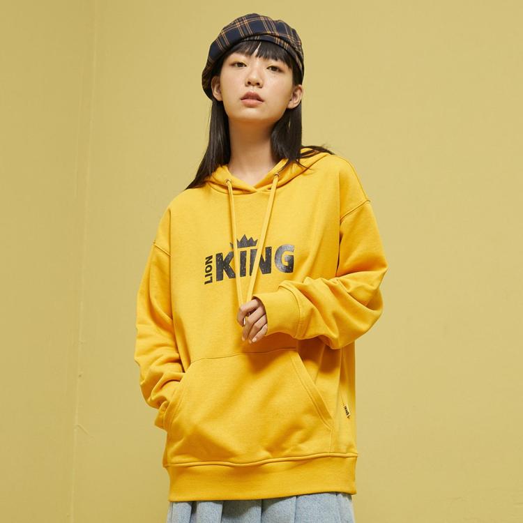 美特斯邦威 系带连帽卫衣女运动休闲印花外套宽松女士卫衣