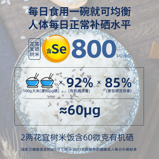 花宜树 富硒大米1kg真空尝鲜礼盒装粳米粥米籼米富含有机硒800微克