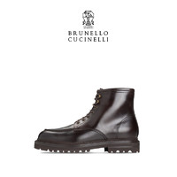Brunello Cucinelli意大利手工皮靴男士短筒马丁靴CORM848