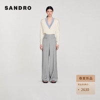 SANDRO2024早春新款女装法式直筒阔腿SFPPA01362 27/ 