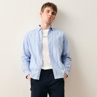 Marc O'Polo 马可波罗 MOP春季男士条纹商务衬衫休闲舒适质感长袖衬衫