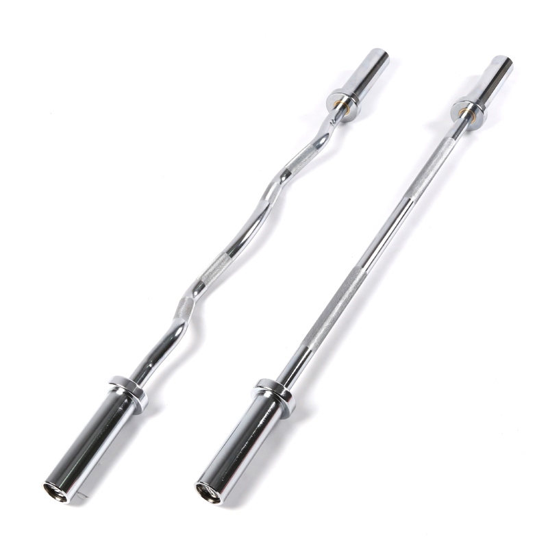 JOINFIT杠铃杆家用负重深蹲硬拉卧推训练奥杆 举重抓举直杆大孔 1.2米曲杆(送弹簧卡扣)