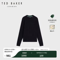 Ted Baker2024春季男士简约圆领套头长袖针织衫275157 藏青色 2