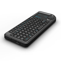 Rii 可充电无线迷你键盘X1便携掌上数字小键盘2.4G无线连接支持多种系统电脑智能电视机顶盒投影 黑色
