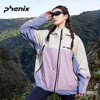 phenix冲锋衣2024年春季女士男款户外防水登山服外套 白/淡紫 XL
