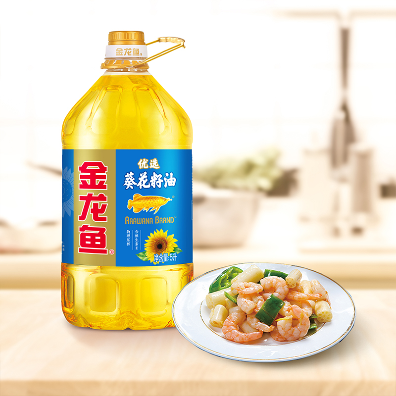 金龙鱼 优选葵花籽油5L 食用油炒菜压榨富含维生素E健康5升大桶