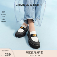 CHARLES&KEITH春夏女鞋CK1-70920109女士英伦风厚底乐福鞋