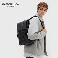 Gaston Luga 电脑双肩包男女大容量书包男时尚防泼水旅行背包情人节礼物典雅黑