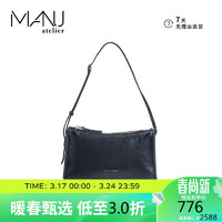 MANU Atelier 马努 牛皮单肩斜挎包 MINI PRISM BAG系列 黑色