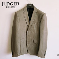 庄吉（Judger）春季精纺抗皱毛料西服商务休闲男士羊毛西装 