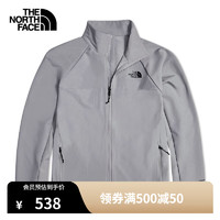 The North Face软壳夹克男户外舒适春季|7WAK A91/灰色 3XL/190