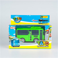 贝木惠（beimuhui）韩国泰路TAYO巴士 儿童卡通玩具汽车停车场 回力太友公交弹射模型 绿色单只回力车
