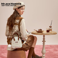 Mr.ace Homme周末系列 复古褶皱包设计感通勤斜挎包女高级质感手提小包包 