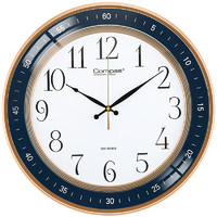 康巴丝（Compas）挂钟时尚卧室客厅办公时钟日历挂表简约创意石英钟表 3332闪金白45CM