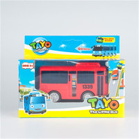 贝木惠（beimuhui）韩国泰路TAYO巴士 儿童卡通玩具汽车停车场 回力太友公交弹射模型 红色单只回力车