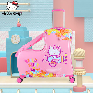 Hello Kitty 儿童行李箱可坐骑行拉杆箱女24英寸万向轮旅行箱可爱 KT18065-24A
