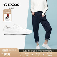 GEOX 杰欧适 女鞋春夏小白鞋圆头舒适休闲板鞋D621BA 白色C1001 37