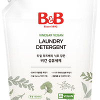 韩国保宁 纯素天然 宝宝婴幼儿低刺激环保洗衣液袋装1500ml