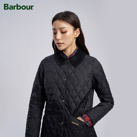 Barbour Annandale女士四季经典保暖菱格修身绗缝夹克 黑色 14