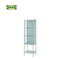 IKEA 宜家 RUDSTA鲁德斯塔 玻璃门柜 42x37x155 浅青绿色