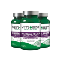88VIP：VET'S BEST 貓咪保健品綠十字貓草片3瓶裝化毛膏貓咪專用化毛球片