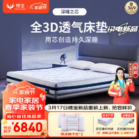 穗宝（SYMBOL）可拆洗床垫3D透气减压床垫偏硬1.8米*2米双人床垫 深睡之芯 图片色 180*200cm