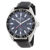 Alpina 艾沛勒 Alpiner 4 GMT GMT 黑色表盘机械男表 AL-550G5AQ6-SR