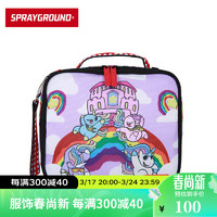 SPRAYGROUND 秋冬新品手拿包卡通印花手包彩虹图案男女手袋 粉紫