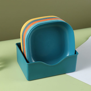 家用水果盘子吐骨碟日式创意吐骨头盘碟桌面垃圾碟子塑料骨碟骨盘