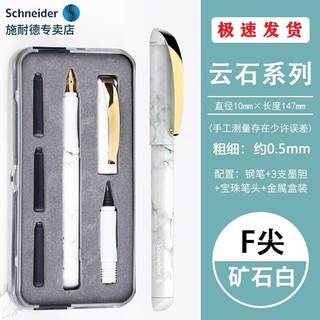 施耐德电气 施耐德（Schneider） 德国进口云石钢笔双笔头套装办公商务学生成人钢笔+走珠笔礼盒套装0.5m 赠6元墨囊2盒