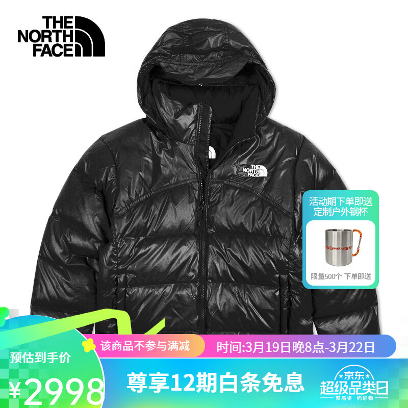 北面（The North Face）UE先锋设计经典ICON2000羽绒服女保暖700蓬鹅绒24831F KX7/黑色 XXL/180