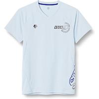 迪桑特（DESCENTE）男式T恤短袖练习衫，吸湿排汗，快速干燥，排球，训练 白色 Small