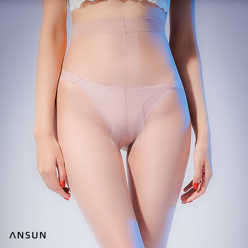 ANSUN 安幸 「珏」1D天鹅绒轻柔顺滑空姐灰丝滑遮瑕T裆透明连裤丝袜 Bare Skin 玉肤色 大码