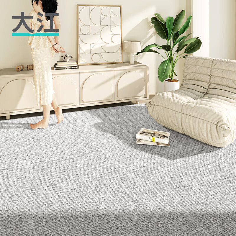 大江 地毯客厅地毯轻奢感羊毛卧室床边毯沙发地毯易打理现代简约 凡迪-云雾灰DT22-AA-03 340x240cm