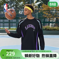 NBA球队文化系列 金州勇士/洛杉矶湖人/凯尔特人宽松长袖T恤 黑色 XXXL